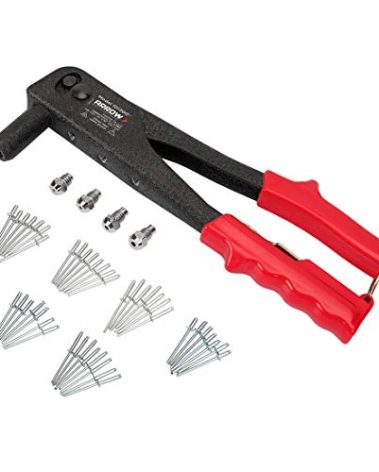 Arrow Heavy Duty Riveter Kit, Professional Pop Rivet Gun with Assorted 120 Rivets