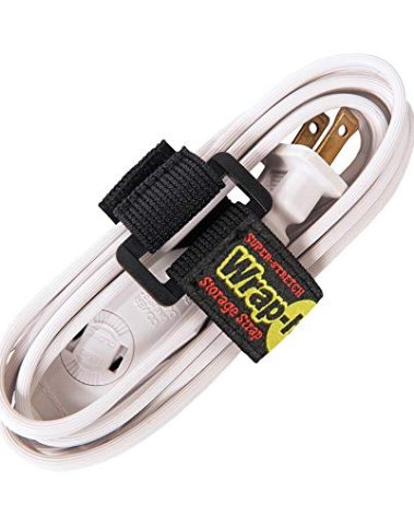 Super-Stretch Wrap-It Storage Straps, 6" (12 Pack) - Elastic Hook and Loop Cinch Straps - Extension Cord Organizer, Hose Strap, Cable Straps, Tool Strap, Cord Wrap, Cord Keeper and Cable Storage