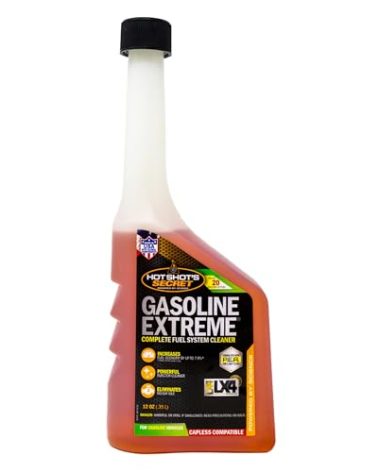 Hot Shot's Secret Gasoline Extreme 12 Oz, Concentrated Fuel System Cleaner, Fuel Additive for Gasoline Engines, Fuel Injector Cleaner - Increases Fuel Economy & Restores Engine Performance