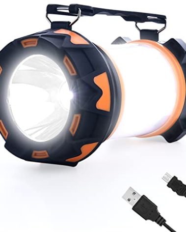 AYL LED Camping Lantern Rechargeable, Super Bright Lantern Flashlight and 360 Degree Illumination, Power Bank, IPX4 Waterproof for Hurricane Emergency Survival, Power Outages, Hiking, Home, Tent Light