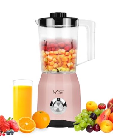 Blender for Smoothies,Personal Blender and Grinder Combo for Kitchen with a 54oz Portable Smoothie Cups,Shakes,Juices,Frozen Drinks and a 12oz Coffee Cup with Seal Cover for Coffee Beans(Pink)