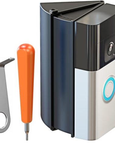 Adjustable (30 to 55 Degree) Video Doorbell Angle Mount, Compatible with Video Doorbell 1/2/3/4/(2020 Release)/Battery Doorbell/Plus, Widen Viewing Range Doorbell Corner Door Mount Wedge Kit (Black)