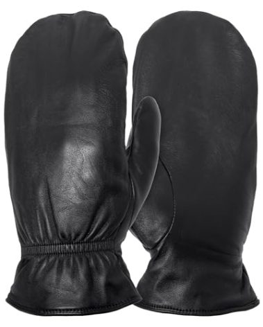Pratt and Hart Breckenridge Women’s Leather Mittens with Finger Liners Size M Color Black