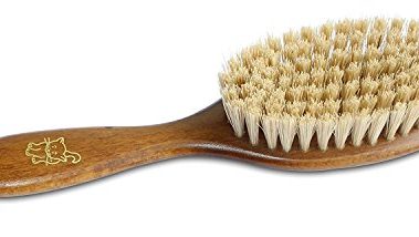 Mars Coat King Bristle Cat Hair Brush Deshedding Tool - Pet Grooming Supplies for Furry, Shaggy, Loose Hair in all Breeds, Wooden Handle for Thick Coats - ¾" Bristles, 2" Wide Head