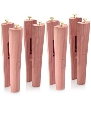 HOUNDSBAY Cedar Boot Tree Shaft Shaper, Tall Boot Inserts Shape Holders, Men & Women - Boot Trees, Stand for Riding & Cowboy Boots (Pack of 2)