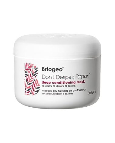 Briogeo Don't Despair, Repair! Deep Conditioning Mask, Deep Conditioner for Dry Damaged or Color Treated Hair, Prevent Future Breakage, Protein Mask for Stronger Hair, Vegan, Cruelty-Free, 8 fl oz
