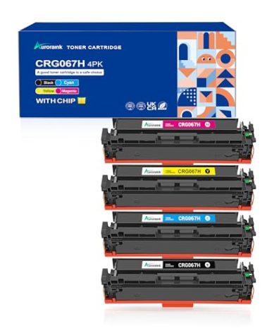 067H Toner Cartridge Set Replacement for Canon 067 067H Toner Cartridges Compatible with ImageClass MF656Cdw MF654Cdw MF653Cdw MF652Cdw LBP633Cdw LBP632Cdw Printers (Black, Cyan, Magenta, Yellow)