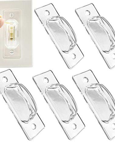 Light Switch Guard, 6 Pack, Clear Light Switch lock, Child Proof Light Switch Cover Guard, Keeps Light ON Or Off Protects Your Lights or Circuits from Accidentally Being Turned on or Off