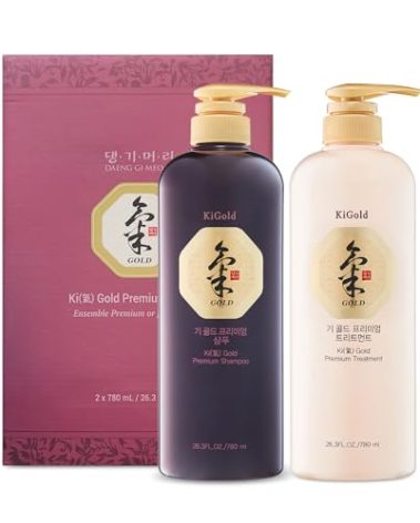 Daeng Gi Meo Ri - Ki Gold Premium Shampoo and Treatment Set, Promotes Healthy Hair Growth, Scalp Stimulant, Prevents Hair Loss, 26.3 FL OZ Each