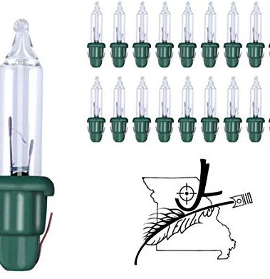 GE 20x Mini 2.5 Volt Clear Christmas Light Bulbs Replacement Tree Lights Indoor or Outdoor By JL Missouri Parts
