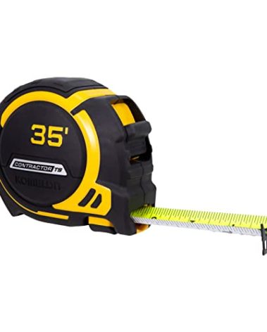Komelon 35-Ft Contractor TS Wide blade Tape Measure with Backside Printing, Manual Lock, Long Standout (93435)