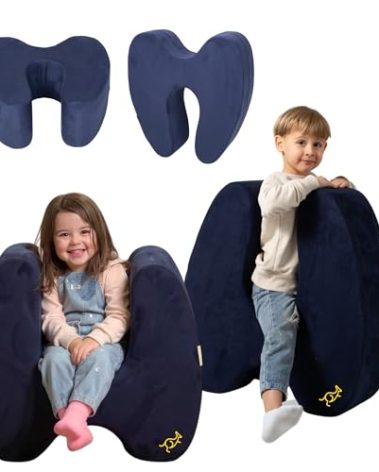 TED KANGAROO Sensory Soft Squeeze Seat – Calming Compression Chair for Kids with Sensory Needs, Washable Cover, Rocking Design