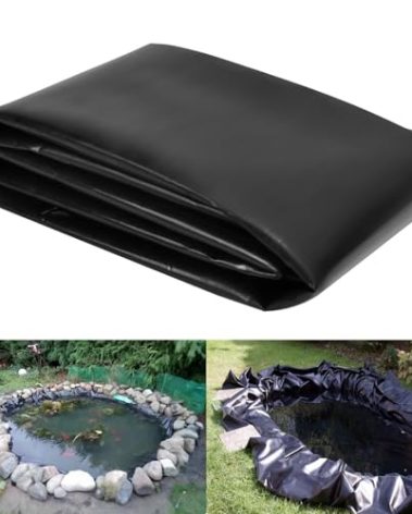 SDLDEER Pond Liner, 20 Mil HDPE Pond Liners for Outdoor Ponds, 10 X 15 Ft Large Size Plastic Pond for Garden Landscape, Aquaculture, Pond, Construction Site