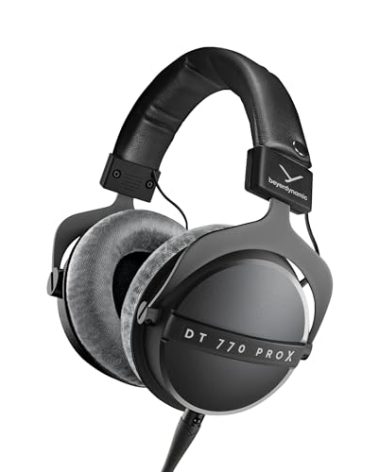 beyerdynamic DT 770 Pro X Over-Ear Studio Wired Headphones for Recording and Monitoring (Closed) with Detachable Cable Handmade in Germany (48 Ohms, Black)