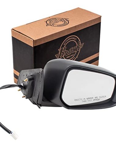 Brock Replacement Passengers Power Side View Mirror Heated w/Signal Compatible with 15-17 Lancer 7632C352WB