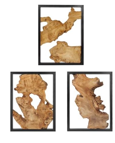 Modern Wood Wall Decor- Natural wood Handcrafted Rustic Charm for Your Home - Perfect for Living Room, Bedroom,Kitchen,or Office