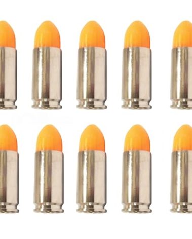 ST Action Pro 9mm Snap Caps - 10-Pack Inert Dummy Rounds for Dry Fire, Reloading & Malfunction Drills, Nickel Casing, Orange UV Insert, Veteran-Owned, Assembled in USA