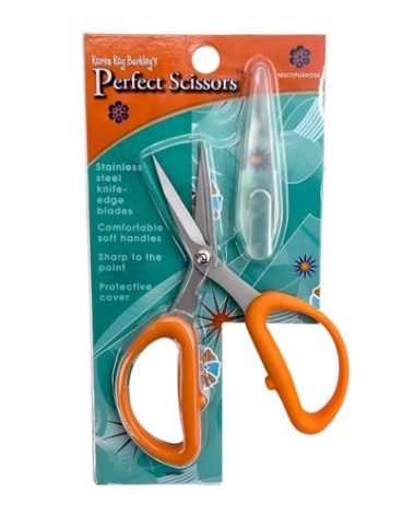 Karen Kay Buckley® Perfect Scissors™, Medium 5-inch #KKB025 Knife-Edge Multipurpose Stainless-Steel Blades for Cutting Template Plastic, Freezer Paper, Fabric, Quilting, Sewing, Patchwork, Crafts
