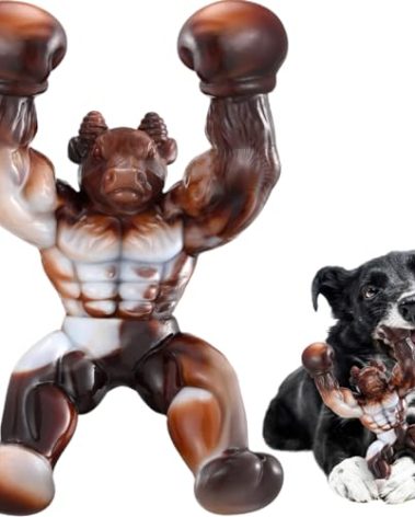 Zinbo Dog Toys for Aggressive Chewers, Indestructible Dog Toys, Almost Indestructible Dog Bones for Small/Medium/Large Dogs Teeth Cleaning and Training