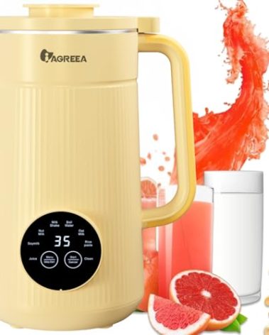 IAGREEA 8 in 1 Automatic Nut Milk Maker Machine, 35 oz Electric Blender for Homemade Milkshake, Almond, Walnut, Rice, Plant-Based, Almond Milk Maker Machine for Baby Food With Delay start/Self Clean