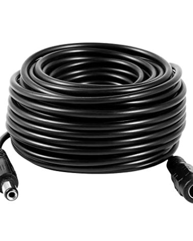 Vanxse 10Meters-33FT Dc 12v CCTV Power Extension Cable 2.1x5.5mm Power Cord for CCTV Security Camera WiFi IP Surveillance Camera NVR Dvr LED Strip Router CCTV Microphone Reverse Backup Camera