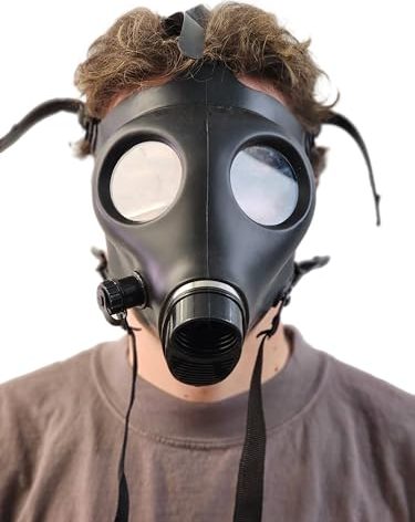 SafeGuardian Israeli Gas Mask Respirator Shield - Halloween - Nuclear - Paintball - Survival and Tactical