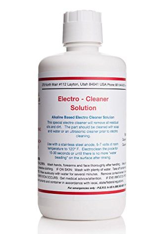 Gold Plating Services 32 oz/1 Liter - Electro - Cleaner Solution - Bath or Brush Electroplating Supplies