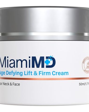 MiamiMD Age-Defying Lifting & Firming Face Cream for Women - Lift & Firm for Anti Aging, Wrinkle Reducer & Hydrating Moisturizer for Smooth, Radiant Skin, Tightening Cream for Face & Neck – 1.7oz