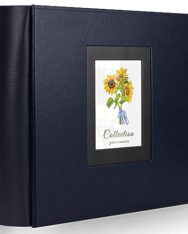 Photo Album 4x6 1000 Photos, Leather Cover Extra Large Capacity Wedding Family Graduation Baby Anniversary Vacation Birthday Christmas Holds 4x6 Pictures(Blue, 1000 Pockets)