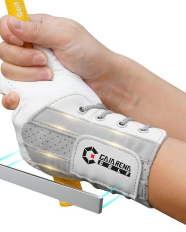 GAIARENA Golf Wrist Brace Wrist Hinge Swing Aid, Efficient Golf Swing Training Equipment to Correct Wrist’s Angle & Develop Muscle Memory for Beginner Golfers (Right-Handed Golfer)