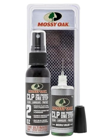 CLENZOIL MOSSY OAK CLP Gun Cleaning Oil | All-in-One Cleaner, Lubricant & Protectant | One-Step Gun Oil | 2 oz Fine Mist Pump + 1 oz Needle Oiler