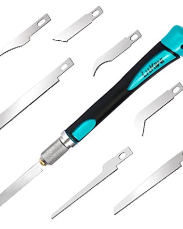 Prozwee Model Craft Hand Saw Kit(with 14PCS Saw Blades),Modeling Knife Hacksaw Tool,DIY Mini Razor Saw Kit for Handcrafted, DIY models and Other Fine Cutting