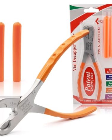 Cynamed Twin Action Decapper Pliers - Perfect for Decapping 13mm and 20mm Crimped Vials and Bottles