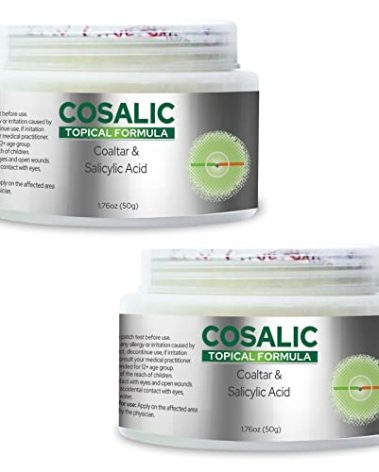 SALVE Cosalic Coal Tar & Salicylic Acid Ointment (50 g / 1.76 oz) Pack of 2 - Psoriasis Relief Cream for Scaly, Itchy, Flaky Skin