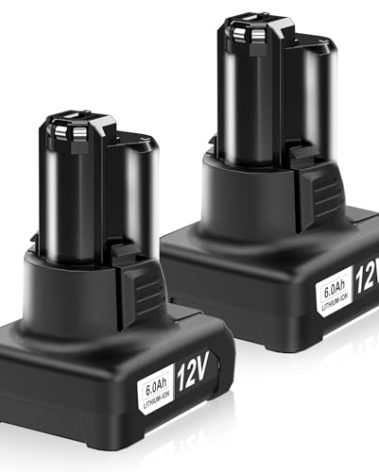 【High Capacity】2Pack 6.0Ah Replacement GBA12V60 for Bosch 12v Batteries BAT414 GBA12V30 BAT414-2PK BAT411, Compatible with Bosch12V Max Cordless Power Tools & Chargers GAL12V-20 GAL12V-40 GAX1218V-30