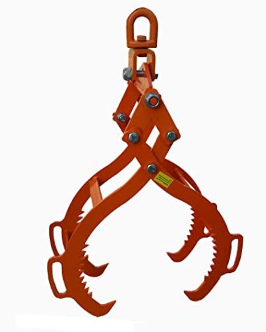 28/32 inch Log Lifting Tongs Log Lifting Tongs 4 Claw Timber Heavy Duty Solid Steel,Swivel Dragging Steel Tongs Log Lifting (32")