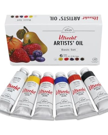 Utrecht Artists' Oil Paint - Set of 6, Basic Colors, 37 ml