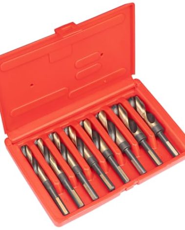 VALYRIANTOOL 8PCS Cobalt Drill Bits Set HSSCO M35 S&D Twist Drill Bits for Stainless Steel 1/2" Reduced Shank 135-Degree Split Point 9/16" to 1"