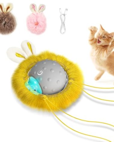 BENTOPAL Interactive Cat Toys Ball Paw Activated, Super Power Cat Exercise Toys for Indoor Cats (Grey)