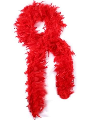 SOGUGOM Red 50g Feather Boas - 2 Yards Boa Feathers for Party, Wedding, Centerpieces, Concert, Costume and Christmas Tree(Red)