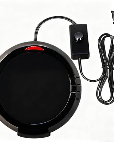 Large Candle Warmer Wax Melter, Warmer Plate for Candle Jar, Wax Cubes Melter, Warmer Plate, Electric Coffee Mug Warmer, Tea or Various Beverages Warmer, for Home, Office Desk, etc, Best Gift(Black)