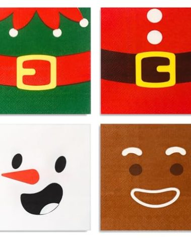 100 PK Christmas Napkins Paper - 3-ply Christmas Cocktail Napkins Disposable Napkins Party Napkins Beverage Napkins Funny for Christimas Decorations Table Décor Party Supplies