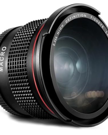 Altura Photo 58MM 0.35x Fisheye Wide Angle Lens (w/Macro Portion) for DSLR Cameras EOS Rebel 70D 77D 80D 90D T8i T7 T7i T6i T6s T6 T5i T5 T4i T3i T100 SL1 SL2 SL3