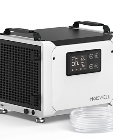 Moiswell 70 Pints Commercial Dehumidifier with Pump, Portable Crawl Space Dehumidifiers for Basement and Home, Energy Star Efficient Certified, Automatic Defrost