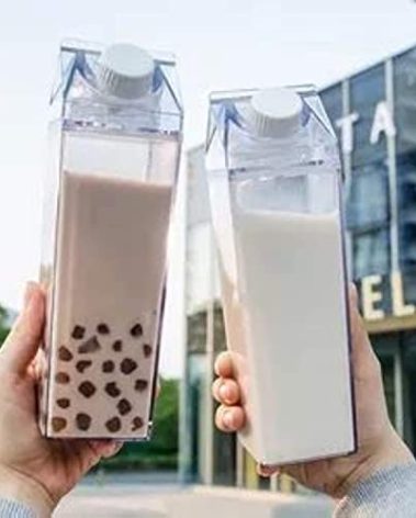 STARGOODS SUPPLY Fun Clear Stylish Milk Carton Water Bottle
