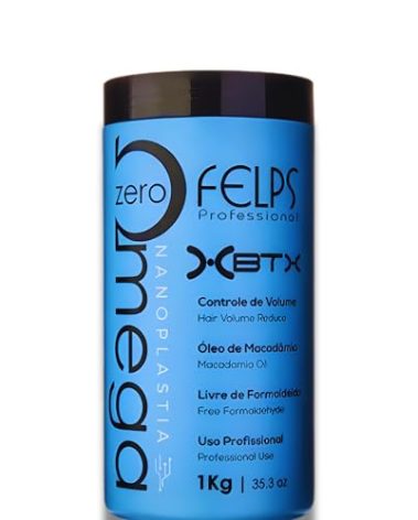 Felps XBTX Omega Zero Hair Volume Reducer, Macadamia Oil, Formaldehyde-Free 1kg / 35.3fl.oz