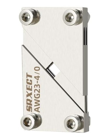 SRXECT Wire Ferrule Crimping Tool,23 to 4/0AWG Square Jaw Wire Crimping Pliers for Insulated Terminal & Non-insulated Ferrule