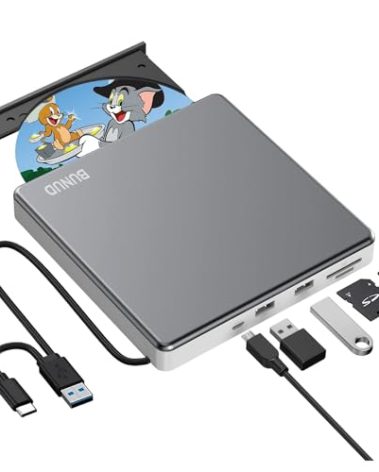 External DVD Drive, USB C Superdrive for Apple USB 3.0 DVD Burner Reader for Mac, Portable CD +/-RW Drive External DVD Player for Laptop MacBook Windows 11 10 PC Linux OS