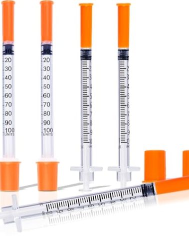 1ML Syringe, Lab Supplies Syringes 31G 1/4 Inch, Individually Wrapped, Pack of 100