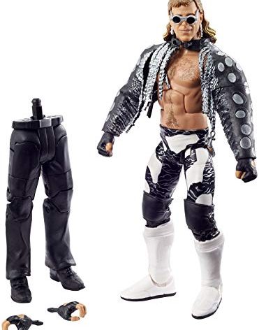 WWE Wrestlemania 37 Elite Collection Shawn Michaels Action Figure with Entrance VestSunglasses and Paul Ellering and Rocco BuildAFigure Pieces6 in Posable Collectible Gift for WWE Fans